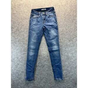 Kancan Womens Jeans Size 25 Skinny Medium Blue Stretch Midrise Denim‎ Jeans